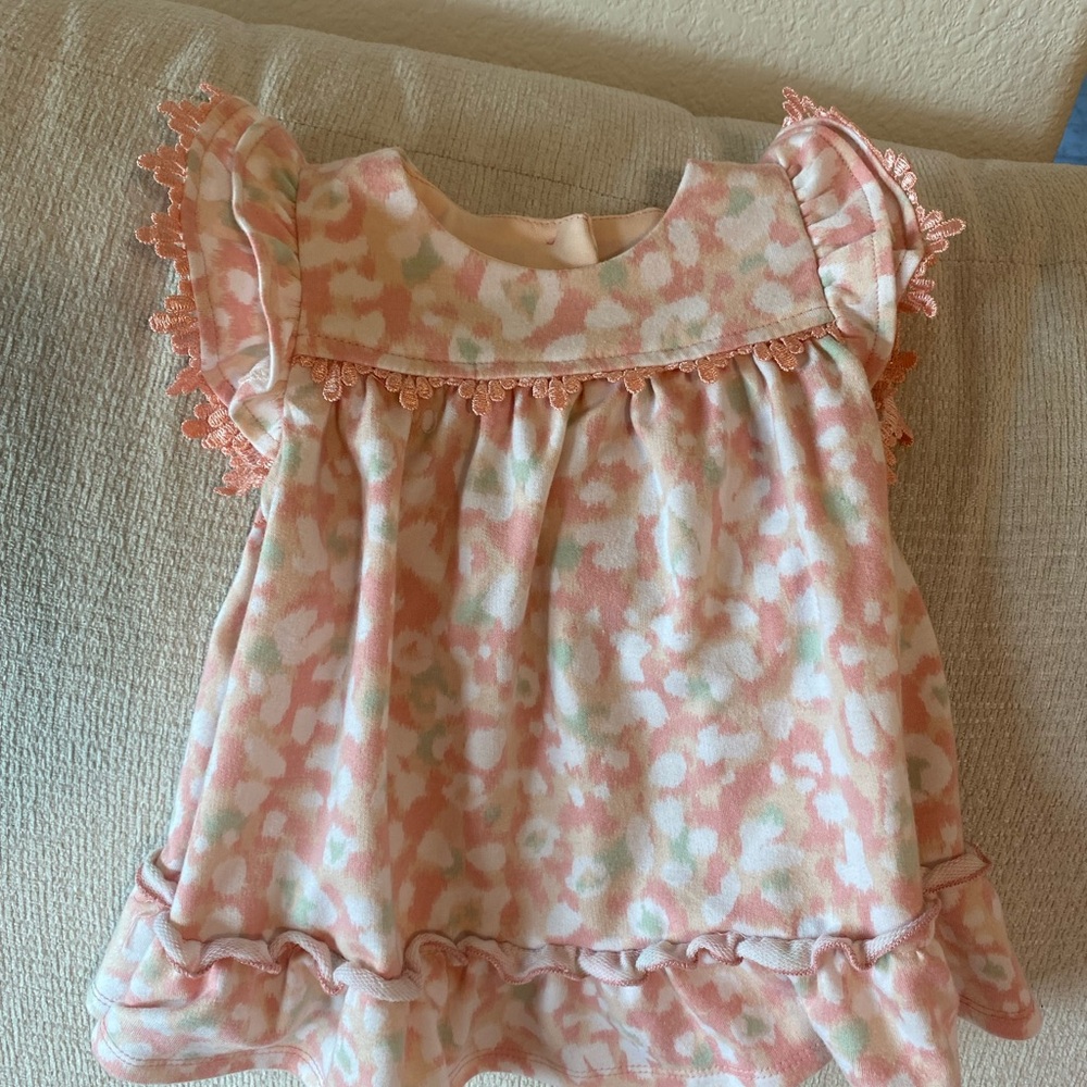 Bonnie Baby Pink and White Ruffle Dress